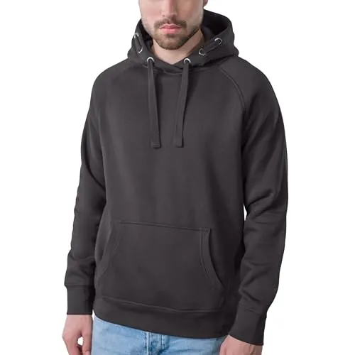 HRM Unisex 903 Kapuzenpullover dunkelgrau, L - Kapuzenpullover für Herren, aus 70% Baumwolle & 30% recyceltem Polyester, ideal für Textil-Veredelung und langlebig durch Einlauf- & Antipilling-Vorbehandlung.