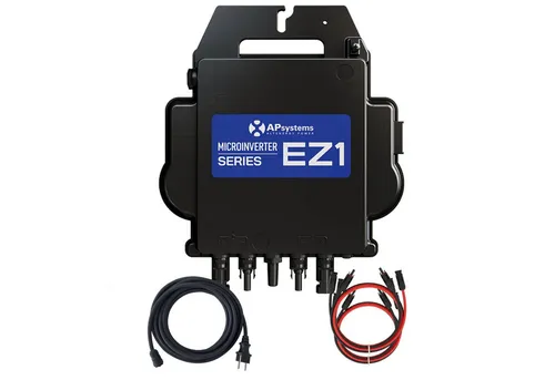 SUNNIVA Wechselrichter AP Systems Mikro-Wechselrichter 800 W EZ1-M-EU für Balkonkraftwerk, (IP67 wetterfest, Plug&Play Installation, 2 MPPT, Bluetooth & WIFI, inkl.5m Anschlusskabel & 4x1m Solar-Verlängerungen Micro Inverter)