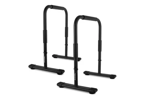MSports® Liegestützgriffe Dip Barren Fitness Parallettes (Paar) 80x65 cm - Liegestützgriffe für professionelles Training im Studio oder zu Hause, aus hochwertigem Stahl, rutschfest und hygienisch, ideal für Kraft-Ausdauertraining.