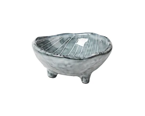 Broste Copenhagen Schale Copenhagen NORDIC SEA Schale S mit kleinen Füßen 8,5 cm, Steinzeug, (Schüsseln & Schalen), Nordic Sea Schüssel mit kleinen Füßen