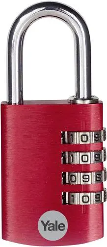 YALE YE3CB/38/131/1/CO Vorhängeschloss 38mm Rot Zahlenschloss