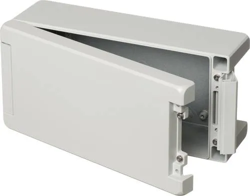 Bopla BA 241309 Industrie-Gehäuse aus Aluminium - Anschlussdosen & Gehäuse, robustes und leichtes Aluminiumgehäuse in lichtgrauer Farbe, ideal für industrielle Anwendungen.