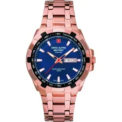 Swiss Alpine Military Herren Uhr Analog Quarz 7043.1165SAM - Armbanduhren für Herren, stylische Analog Quarz Uhr mit leuchtenden Zeigern und robustem Edelstahlarmband für optimale Langlebigkeit und Stil.