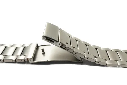 SYSTEM-S Armband 22 mm aus Titan mit Faltschließe für Smartwatch