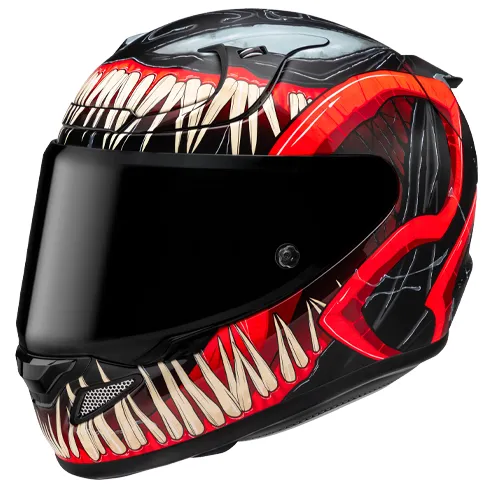 HJC RPHA12 XL Venom 3 Motorrad Helm - Motorradhelm in Größe XL, ideal für alle Jahreszeiten, mit Pinlock®-Scheibe für besten Antibeschlagschutz und kratzfestem Visier. Leichtgewichtig und belüftet für optimalen Komfort.