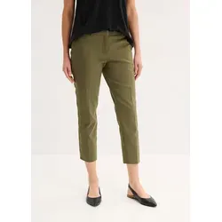 bonprix 7/8-Hose in elegantem Design, Regular Fit grün 48