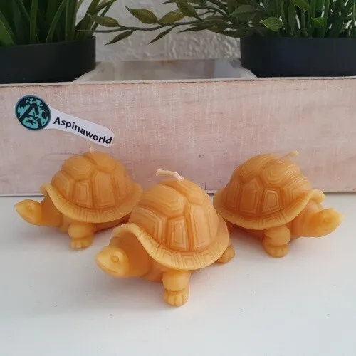 Bienenwachskerze Schildkröten Kerzen 3er Set - Bienenwachs Schildkröte
