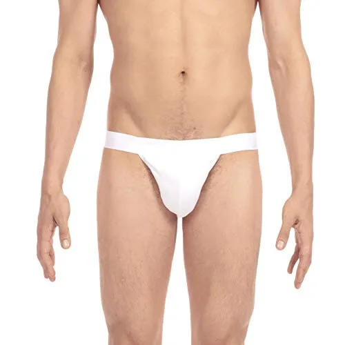 HOM Herren Classic Tanga Slip, Weiß, S EU - Herren-Slips aus modalem Baumwollmaterial, bieten hohen Tragekomfort und Bewegungsfreiheit, perfekt für den Alltag oder sportliche Aktivitäten.