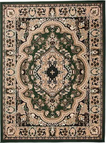 Mazovia Orientalisch Vintage Teppich - 60 x 100 cm, Grün - Teppich für Wohnzimmer und Esszimmer, ÖKO-TEX zertifiziert und ideal für Fußbodenheizung, sorgt für Wärme und Komfort in Ihrem Zuhause.