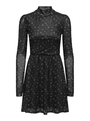 ONLY Midikleid - Stylisches Midikleid mit hohem Kragen und langen Ärmeln, ideal für Schule und Alltag. Perfekte Passform mit Taillenabnähern für einen modernen Look.