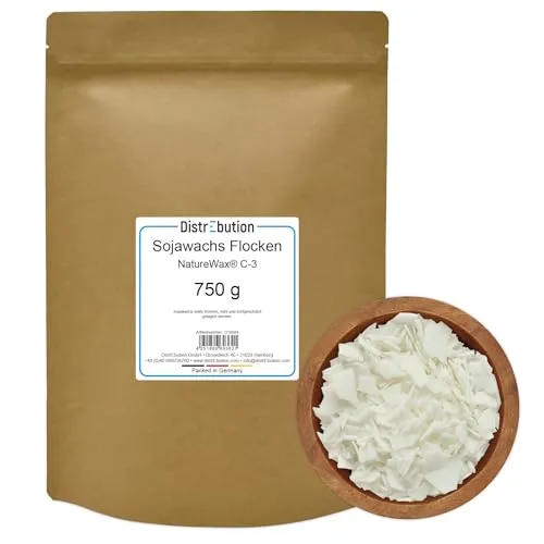 Sojawachs Flocken 750 g NatureWax® C-3 natürliches Wachs für Kerzen gießen Kerzenwachs Kerzenherstellung