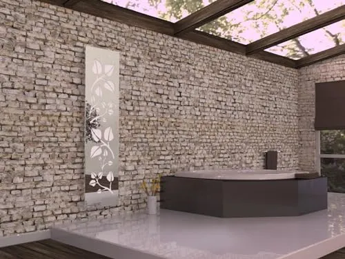 Szagato Badheizkörper Design Leaves 180cm Edelstahl Hochglanz