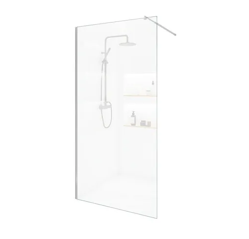 HOME DELUXE Duschwand BAKI, ESG-Sicherheitsglas - Duschabtrennung BAKI aus Aluminium, elegant in Schwarz, bietet Flexibilität durch rechts- oder linksseitige Montage und sorgt für ein komfortables Duscherlebnis.