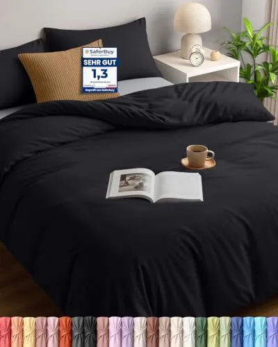 Bettbezüge Schwarz von Utopia Bedding
