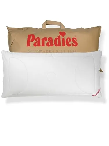 Paradies Kopfkissen Softy Top Duett Plus Bio - Bio-Kissen für Seitenschläfer und Rückenschläfer, mit individuell regulierbarer Füllmenge und Aloe Vera für extra Weichheit – schadstoffgeprüft und vegan.