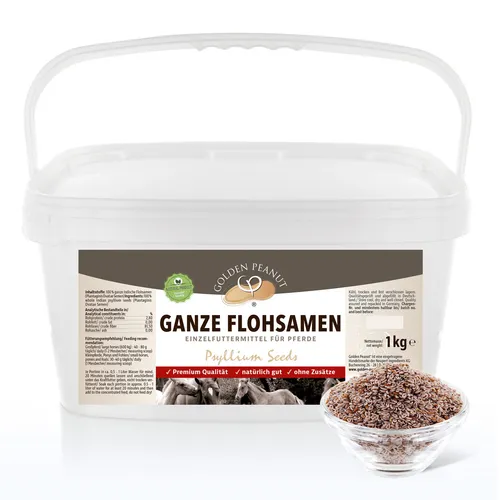 Ganze Flohsamen Pferde 1 kg Ballaststoffe natürliches Zusatzfutter Naturprodukt