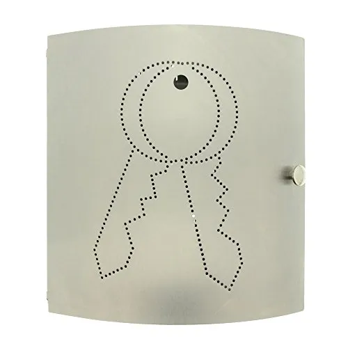 Burg-Wächter Schlüsselbox aus Edelstahl, 22 Haken, mit 180° Öffnungswinkel und Magnetverschluss, Como 6401/22 Ni, Edelstahl