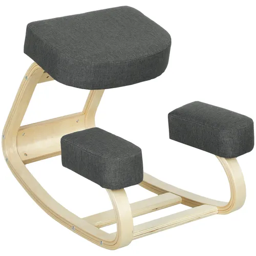 Vinsetto Ergonomischer Kniestuhl Dunkelgrau