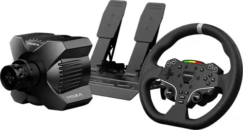 Moza R3 Racing Set - PC Version (RS074) - VR Gaming Zubehör: Hochwertiges Racing Set für ein realistisches Fahrerlebnis auf dem PC, ideal für Rennspiel-Enthusiasten.
