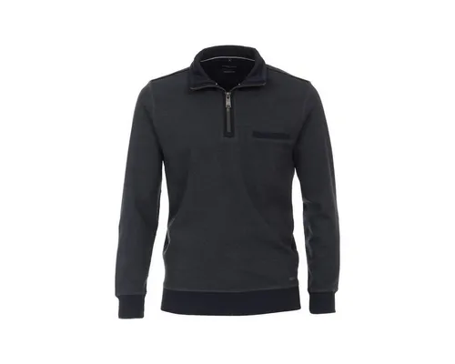 CASAMODA Sweattroyer Uni - Stylischer Sweatshirt für Herren aus reiner Baumwolle, mit aufgenähter Brusttasche und modischen Farbakzenten, ideal für lässige Outfits.