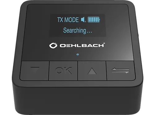 Oehlbach BTR Innovation 5.2 - Bluetooth Transmitter und Receiver, aptX Qualität mit 20 Stunden Akkulaufzeit und OLED Display für besten Klang