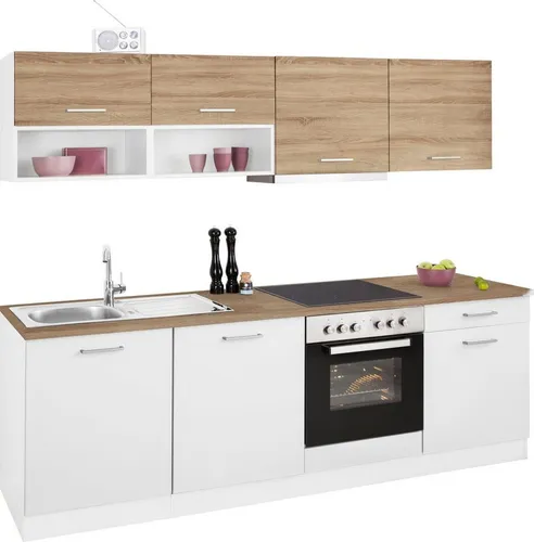 KOCHSTATION Küchenzeile KS-Visby, 240 cm mit E-Geräten