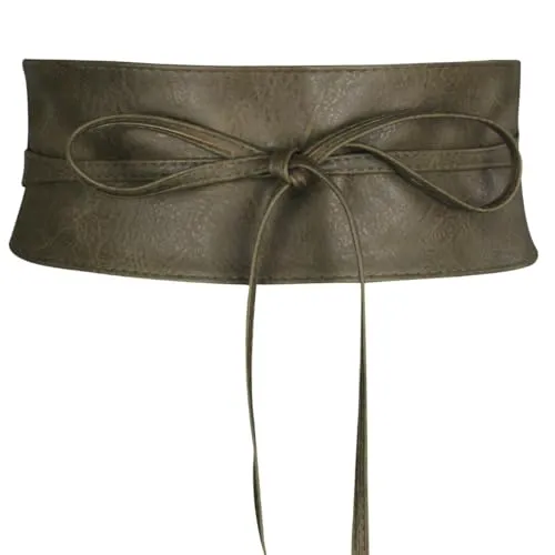 Frentree Damen Taillengürtel, breiter Wickelgürtel Obi Gürtel zum Schnüren Hüftgürtel Bindegürtel