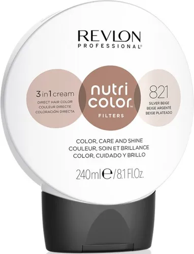 Revlon Professional Nutri Color Filters 821 - 240 ml Haarfarbe - Farbauffrischung leicht gemacht: Die Nutri Color Filters bieten eine intensive Farbwirkung und Pflege in einem Schritt. Ideal für kreative Farbkombinationen und glänzende Ergebnisse. Für alle, die ihre Haarfarbe schnell und effektiv auffrischen möchten.