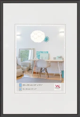 Kunststoffrahmen New Lifestyle 10x13 cm schwarz in schwarz von Walther