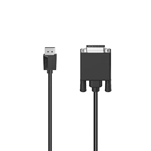 Hama 00200713 Video-Kabel - Adapter-Kabel für Ultra-HD 4K, DisplayPort-Stecker auf DVI-Stecker, ideal für brillante Bildqualität bei 1.5 m Länge.