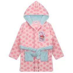 Peppa Pig Bademantel für Mädchen - Kinder-Bademantel in hellrosa mit Peppa Wutz Logo, aus 100% Polyester für ultimativen Komfort und Wärme nach dem Baden.