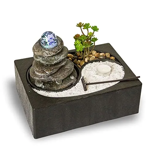 Feng Shui Zimmerbrunnen mit LED-Beleuchtung