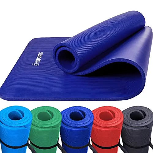 ScSPORTS Gymnastik-/ Yoga-Matte, dick und rutschfest, mit Schultergurt, 190 cm x 100 cm x 1,5 cm, universeller Einsatz im Fitnessstudio oder zu Hause, veilchenblau