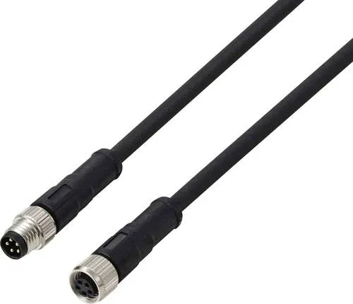 TRU COMPONENTS TC-13752008 Anschlussleitung M8 x 1 Stecker, gerade, Buchse, gerade 2m Polzahl Sensoren: 5 1St.
