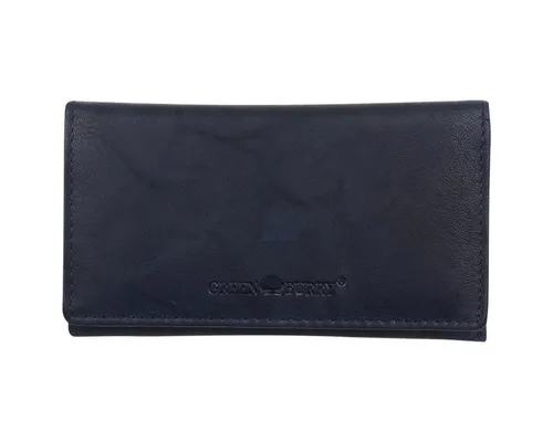 Greenburry Basic Reißverschluss-Damenkombi RFID nightblue - Elegante Damen-Geldbörse aus pflanzlich gegerbtem Nappa Kalbsleder mit RFID-Schutz. Bietet Platz für Münzen, Scheine und bis zu 10 Karten. Ideal für stilbewusste Frauen.