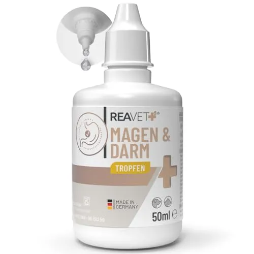 ReaVET Magen & Darm Tropfen Liquid für Katzen & Hunde 50ml