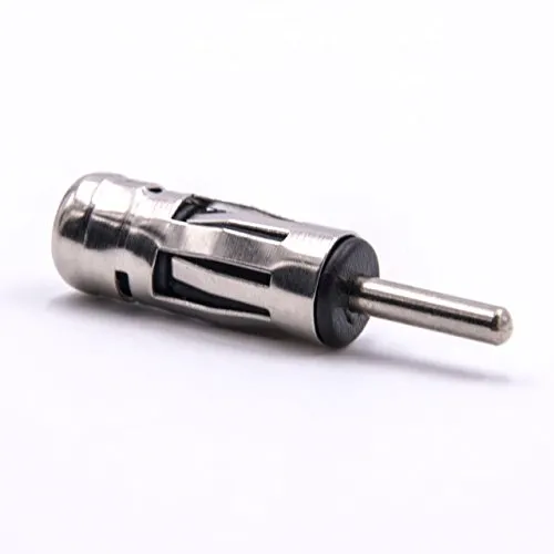 vhbw Antennen-Adapter kompatibel mit Autoradio von ISO 50 Ohm auf DIN 150 Ohm Kupplung auf Stecker