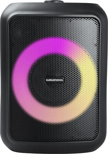 GRUNDIG GBT PartyHit - Bluetooth Lautsprecher in Schwarz, kraftvolle Bässe und bis zu 8 Stunden Akkulaufzeit mit Powerbank-Funktion