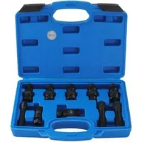 CCLIFE 10tlg Polradabzieher Set für Roller und Motorrad - Schwungscheibenwerkzeuge für Honda, Suzuki, Yamaha uvm. - Hochwertiger Abzieher aus gehärtetem Spezialstahl für präzises Trennen von Schwungrädern.