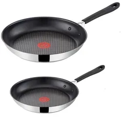 Tefal Jamie Oliver Pfannenset 2-teilig - Hochwertiges Pfannenset mit 24 cm und 28 cm Durchmesser, ideal für alle Herdarten. Die 6-lagige Antihaftbeschichtung sorgt für gleichmäßige Wärmeverteilung und einfache Reinigung, perfekt für die tägliche Küche.
