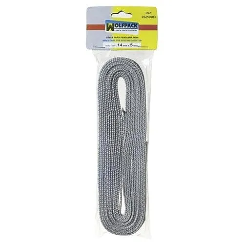 Wolfpack 5250004 Rollladenschnur, 14 mm, Grau Rolle: 6 Meter
