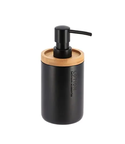Tendance - Polyresin-seifenspender 280 ml - Mattschwarz Bambus