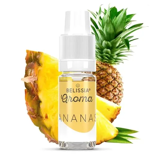 Belissia Lebensmittelaroma - Ananas - Hochdosiertes Lebensmittel Aroma 10ml. Zur Verwendung in Lebensmitteln & Getränken, für Vernebler, Nebelmaschinen, Diffuser uvm.