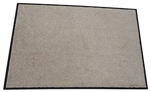 MERTEX Schmutzfangmatte Kiel – Türmatte Abtreter Fußmatte - in vielen Größen und Farben für Eingangsbereich Flur - strapazierfähig rutschfeste Rückseite - waschbar bei 30°C (Beige, ca. 40 x 60 cm)