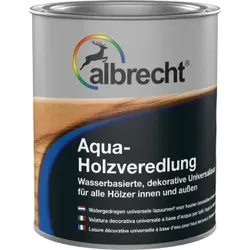 Albrecht Aqua-Holzveredlung Nussbaum 750 ml - Universallasur - Lasuren für Holzschutz, wasserbasierte und umweltfreundliche Formel für langlebige Farbintensität und Schutz.