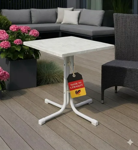 Gardissimo Klapptisch 70 x 70 cm wetterfest – Ideal für Balkon & Garten