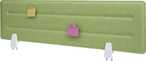 MCW Tischtrennwand Grün, 100x30 cm - Akustik-Trennwand für mehr Privatsphäre - Präsentation - Multifunktionale Tischtrennwand mit Schallschutz und Pinnwand-Funktion für ein angenehmeres Arbeitsumfeld und erhöhte Konzentration.