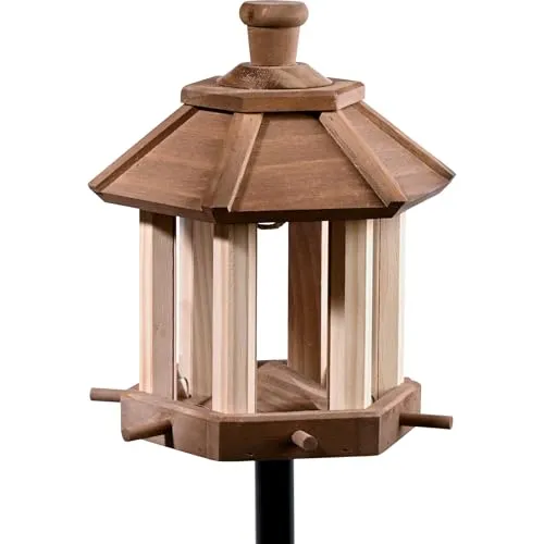 dobar® Vogelfutterhaus mit Ständer und Futterpyramide