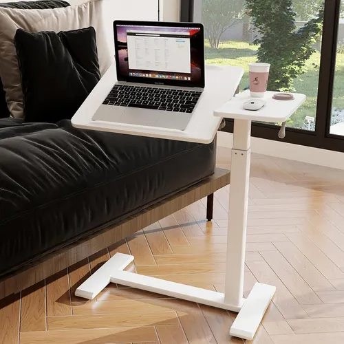 Höhenverstellbarer Laptoptisch mit Rollen – Ergonomisches Stehpult - Ergonomischer Laptoptisch mit müheloser Höhenverstellung von 70-100 cm und drehbarem Laptopständer. Ideal für flexibles Arbeiten im Büro oder Zuhause.