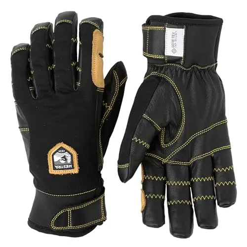 Hestra Ergo Grip Active 5 Finger Handschuhe Gr 9 - grau - Ski Bekleidung mit stark vorgeformten Lederhandschuhen und Gore Windstopper. Ideal für Skitouren und Hochtouren, winddicht und komfortabel.
